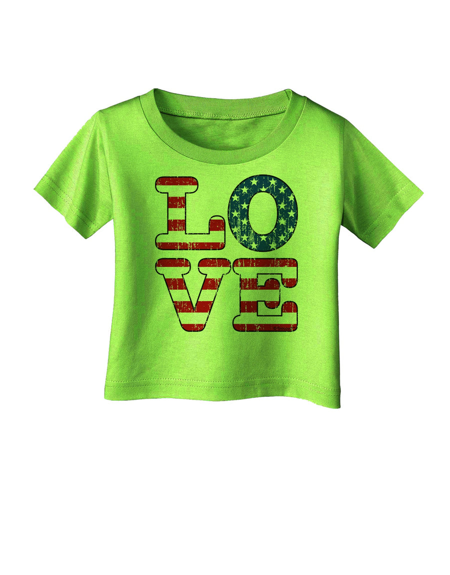 American Love Design - Distressed Infant T-Shirt by TooLoud-Infant T-Shirt-TooLoud-White-06-Months-Davson Sales