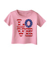 American Love Design - Distressed Infant T-Shirt by TooLoud-Infant T-Shirt-TooLoud-Candy-Pink-06-Months-Davson Sales