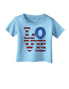 American Love Design - Distressed Infant T-Shirt by TooLoud-Infant T-Shirt-TooLoud-Aquatic-Blue-06-Months-Davson Sales