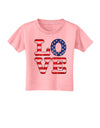 American Love Design - Distressed Toddler T-Shirt by TooLoud-Toddler T-Shirt-TooLoud-Candy-Pink-2T-Davson Sales