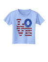 American Love Design - Distressed Toddler T-Shirt by TooLoud-Toddler T-Shirt-TooLoud-Aquatic-Blue-2T-Davson Sales