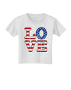 American Love Design - Distressed Toddler T-Shirt by TooLoud-Toddler T-Shirt-TooLoud-White-2T-Davson Sales