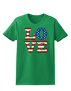 American Love Design - Distressed Womens Dark T-Shirt by TooLoud-Womens T-Shirt-TooLoud-Kelly-Green-X-Small-Davson Sales