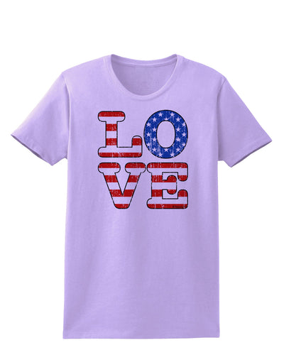 American Love Design - Distressed Womens T-Shirt by TooLoud-Womens T-Shirt-TooLoud-Lavender-X-Small-Davson Sales