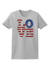 American Love Design - Distressed Womens T-Shirt by TooLoud-Womens T-Shirt-TooLoud-AshGray-X-Small-Davson Sales