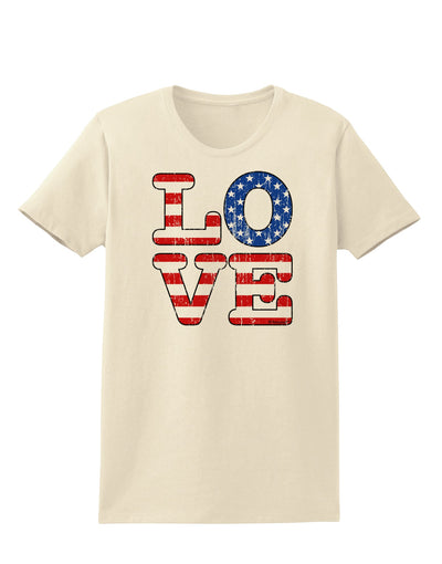 American Love Design - Distressed Womens T-Shirt by TooLoud-Womens T-Shirt-TooLoud-Natural-X-Small-Davson Sales