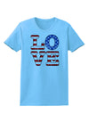 American Love Design - Distressed Womens T-Shirt by TooLoud-Womens T-Shirt-TooLoud-Aquatic-Blue-X-Small-Davson Sales