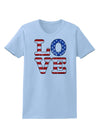 American Love Design - Distressed Womens T-Shirt by TooLoud-Womens T-Shirt-TooLoud-Light-Blue-X-Small-Davson Sales