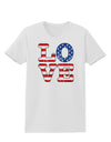 American Love Design - Distressed Womens T-Shirt by TooLoud-Womens T-Shirt-TooLoud-White-X-Small-Davson Sales