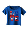 American Love Design Infant T-Shirt Dark by TooLoud-Infant T-Shirt-TooLoud-Royal-Blue-06-Months-Davson Sales