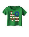 American Love Design Infant T-Shirt Dark by TooLoud-Infant T-Shirt-TooLoud-Clover-Green-06-Months-Davson Sales