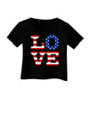 American Love Design Infant T-Shirt Dark by TooLoud-Infant T-Shirt-TooLoud-Black-06-Months-Davson Sales