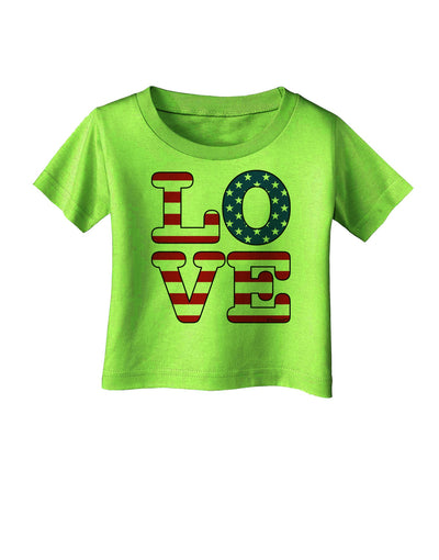 American Love Design Infant T-Shirt by TooLoud-Infant T-Shirt-TooLoud-Lime-Green-06-Months-Davson Sales