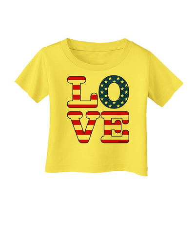 American Love Design Infant T-Shirt by TooLoud-Infant T-Shirt-TooLoud-Yellow-06-Months-Davson Sales