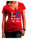 American Love Design Juniors V-Neck Dark T-Shirt by TooLoud-Womens V-Neck T-Shirts-TooLoud-Red-Juniors Fitted Small-Davson Sales