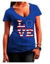 American Love Design Juniors V-Neck Dark T-Shirt by TooLoud-Womens V-Neck T-Shirts-TooLoud-Royal-Blue-Juniors Fitted Small-Davson Sales
