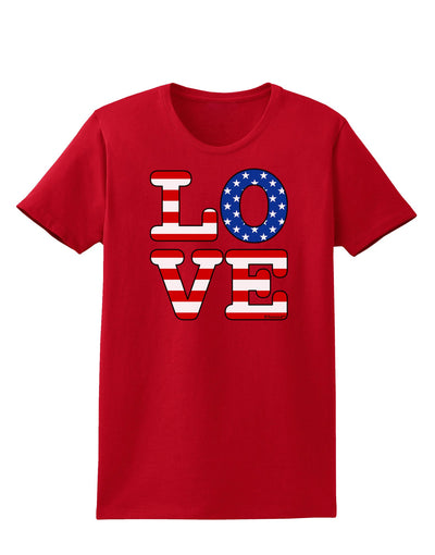 American Love Design Womens Dark T-Shirt by TooLoud-Womens T-Shirt-TooLoud-Red-X-Small-Davson Sales