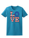 American Love Design Womens Dark T-Shirt by TooLoud-Womens T-Shirt-TooLoud-Turquoise-X-Small-Davson Sales