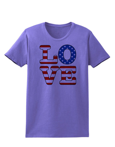 American Love Design Womens T-Shirt by TooLoud-Womens T-Shirt-TooLoud-Violet-X-Small-Davson Sales