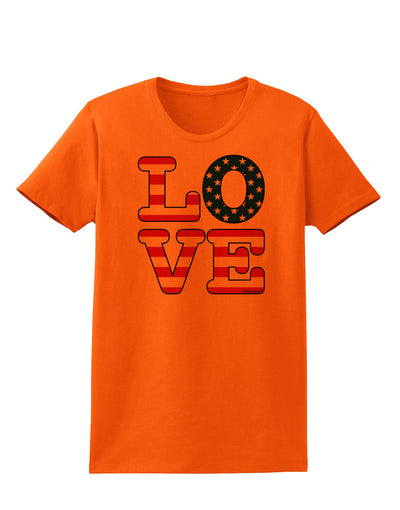 American Love Design Womens T-Shirt by TooLoud-Womens T-Shirt-TooLoud-Orange-X-Small-Davson Sales