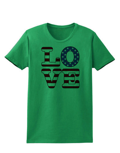 American Love Design Womens T-Shirt by TooLoud-Womens T-Shirt-TooLoud-Kelly-Green-X-Small-Davson Sales