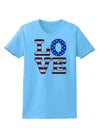 American Love Design Womens T-Shirt by TooLoud-Womens T-Shirt-TooLoud-Aquatic-Blue-X-Small-Davson Sales