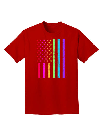 American Pride - Rainbow Flag Adult Dark T-Shirt-Mens T-Shirt-TooLoud-Red-Small-Davson Sales