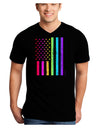 American Pride - Rainbow Flag Adult Dark V-Neck T-Shirt-TooLoud-Black-Small-Davson Sales