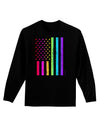 American Pride - Rainbow Flag Adult Long Sleeve Dark T-Shirt-TooLoud-Black-Small-Davson Sales