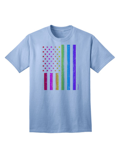 American Pride - Rainbow Flag Adult T-Shirt-Mens T-Shirt-TooLoud-Light-Blue-Small-Davson Sales