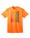 American Pride - Rainbow Flag Adult T-Shirt-Mens T-Shirt-TooLoud-Neon-Orange-Small-Davson Sales