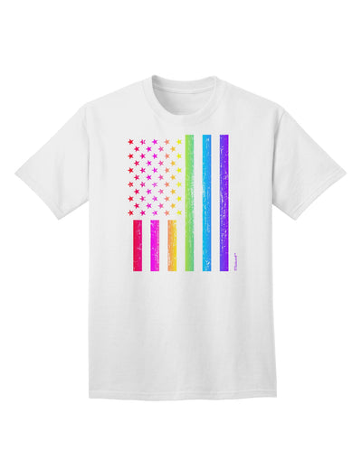 American Pride - Rainbow Flag Adult T-Shirt-Mens T-Shirt-TooLoud-White-Small-Davson Sales