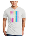 American Pride - Rainbow Flag Adult V-Neck T-shirt-Mens V-Neck T-Shirt-TooLoud-White-Small-Davson Sales