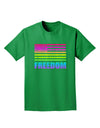 American Pride - Rainbow Flag - Freedom Adult Dark T-Shirt-Mens T-Shirt-TooLoud-Kelly-Green-Small-Davson Sales
