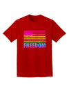 American Pride - Rainbow Flag - Freedom Adult Dark T-Shirt-Mens T-Shirt-TooLoud-Red-Small-Davson Sales