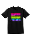 American Pride - Rainbow Flag - Freedom Adult Dark T-Shirt-Mens T-Shirt-TooLoud-Black-Small-Davson Sales