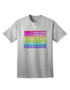 American Pride - Rainbow Flag - Freedom Adult T-Shirt-Mens T-Shirt-TooLoud-AshGray-Small-Davson Sales