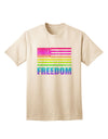 American Pride - Rainbow Flag - Freedom Adult T-Shirt-Mens T-Shirt-TooLoud-Natural-Small-Davson Sales