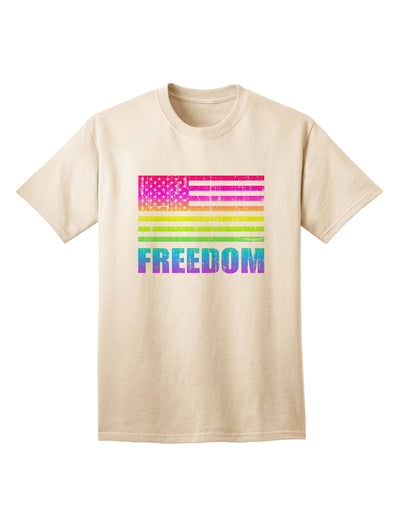 American Pride - Rainbow Flag - Freedom Adult T-Shirt-Mens T-Shirt-TooLoud-Natural-Small-Davson Sales