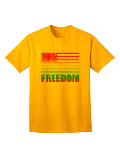 American Pride - Rainbow Flag - Freedom Adult T-Shirt-Mens T-Shirt-TooLoud-Gold-Small-Davson Sales