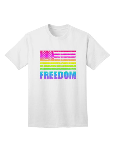 American Pride - Rainbow Flag - Freedom Adult T-Shirt-Mens T-Shirt-TooLoud-White-Small-Davson Sales