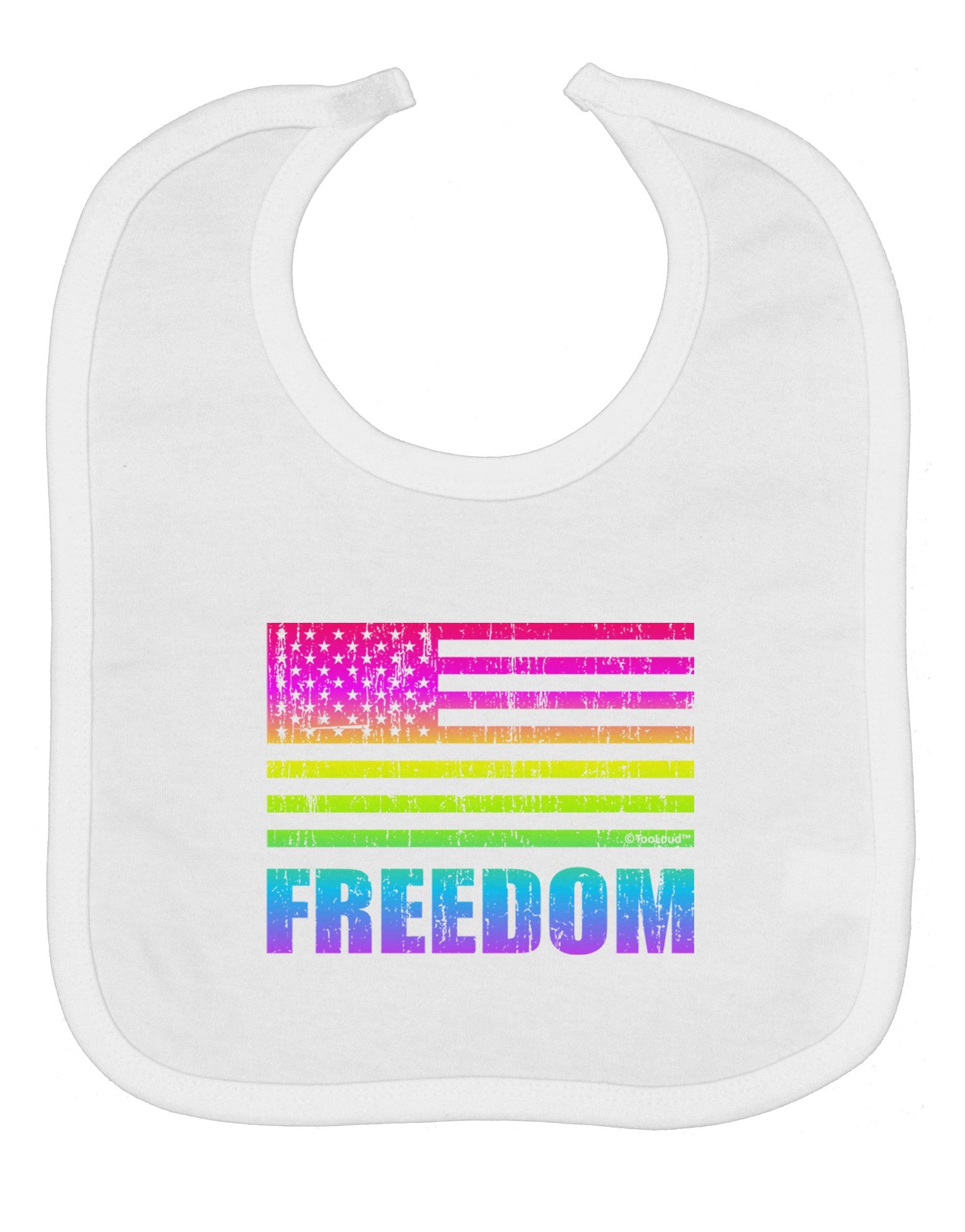 American Pride - Rainbow Flag - Freedom Baby Bib