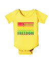 American Pride - Rainbow Flag - Freedom Baby Romper Bodysuit-Baby Romper-TooLoud-Yellow-06-Months-Davson Sales