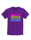 American Pride - Rainbow Flag - Freedom Childrens Dark T-Shirt-Childrens T-Shirt-TooLoud-Purple-X-Small-Davson Sales