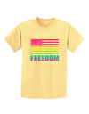 American Pride - Rainbow Flag - Freedom Childrens T-Shirt-Childrens T-Shirt-TooLoud-Daffodil-Yellow-X-Small-Davson Sales