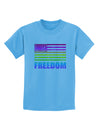 American Pride - Rainbow Flag - Freedom Childrens T-Shirt-Childrens T-Shirt-TooLoud-Aquatic-Blue-X-Small-Davson Sales