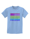 American Pride - Rainbow Flag - Freedom Childrens T-Shirt-Childrens T-Shirt-TooLoud-Light-Blue-X-Small-Davson Sales