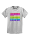 American Pride - Rainbow Flag - Freedom Childrens T-Shirt-Childrens T-Shirt-TooLoud-AshGray-X-Small-Davson Sales