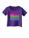 American Pride - Rainbow Flag - Freedom Infant T-Shirt Dark-Infant T-Shirt-TooLoud-Purple-06-Months-Davson Sales