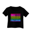 American Pride - Rainbow Flag - Freedom Infant T-Shirt Dark-Infant T-Shirt-TooLoud-Black-06-Months-Davson Sales